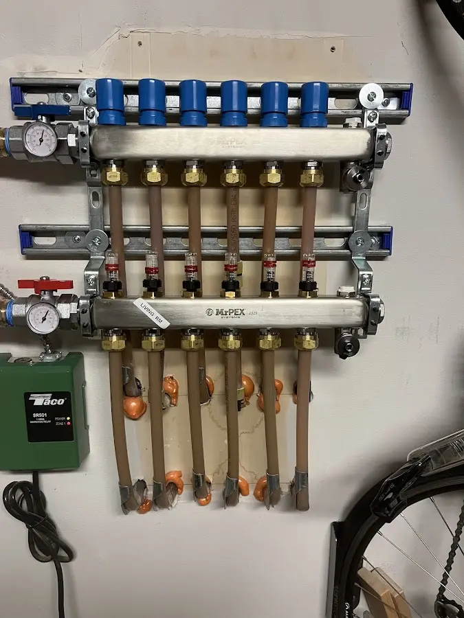 Plumber performing Gas Leak Detection at a residential property in Mandeville